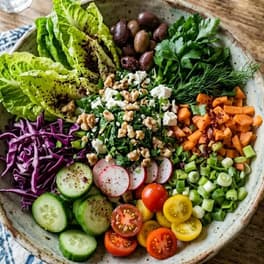 Köri soslu salata