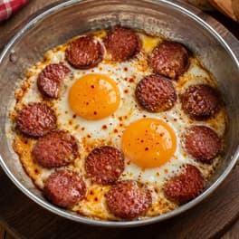 Sahanda sucuklu yumurta