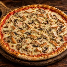 Mantar tavuklu pizza